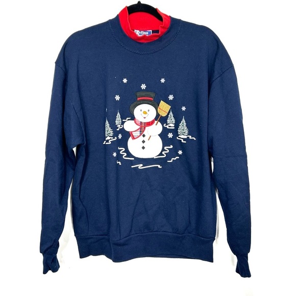 UGLY CHRISTMAS SWEATER collared crewneck sweater P30 - Picture 1 of 5